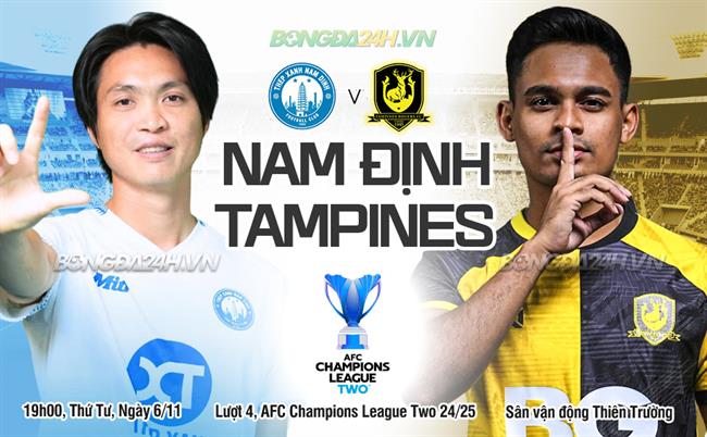 Video Nam Định vs Tampines: Ngược dòng phút 95