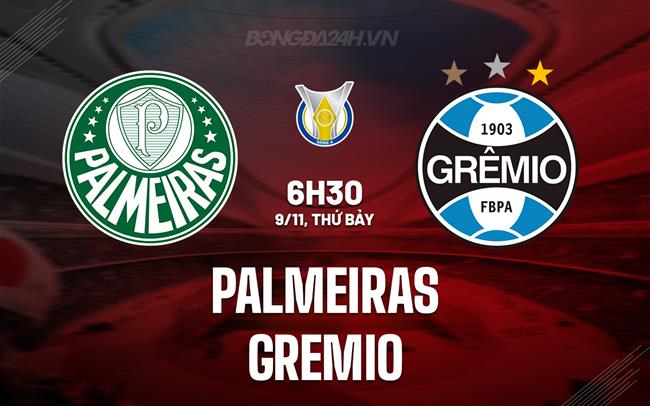 Nhận định bóng đá Palmeiras vs Gremio 7h30 ngày 9/11 (VĐQG Brazil 2024)