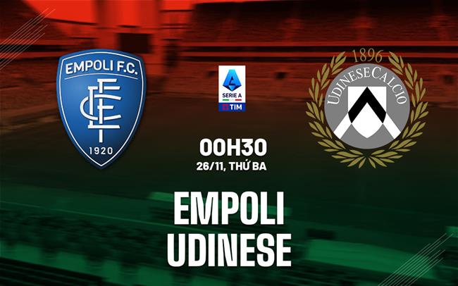 Empoli vs Udinese: Cuộc Đấu Cân Kẻ Ở Nửa Trên Bảng Xếp Hạng Serie A