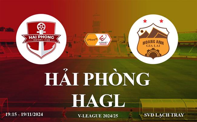 Truc tiep bong da Hai Phong vs HAGL link xem V-League 19/11/2024