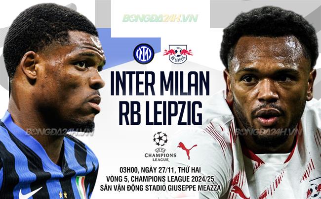 Inter Milan vs Leipzig Đối đầu sinh tử cho tấm vé vào vòng knock-out Champions League