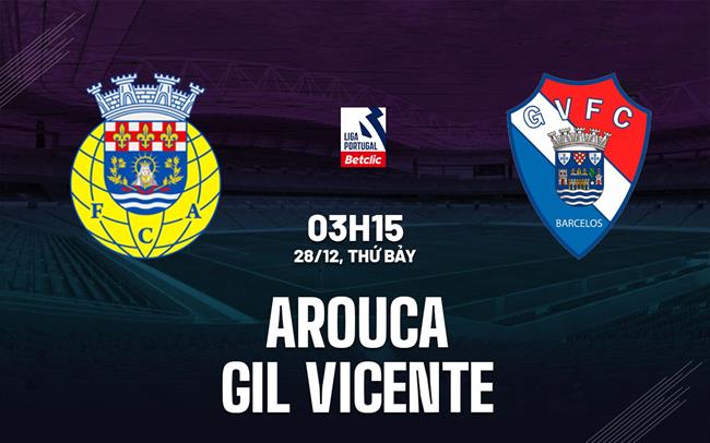 Nhận định Arouca vs Gil Vicente 3h15 ngày 28/12 (VĐQG Bồ Đào Nha 2024/25)