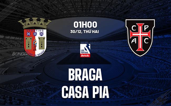 Nhận định Braga vs Casa Pia 1h00 ngày 30/12 (VĐQG Bồ Đào Nha 2024/25)