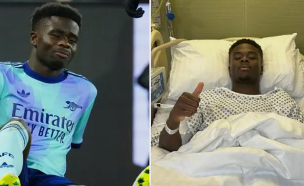 Bukayo Saka gui loi nhan toi nguoi ham mo Arsenal sau ca phau thuat.