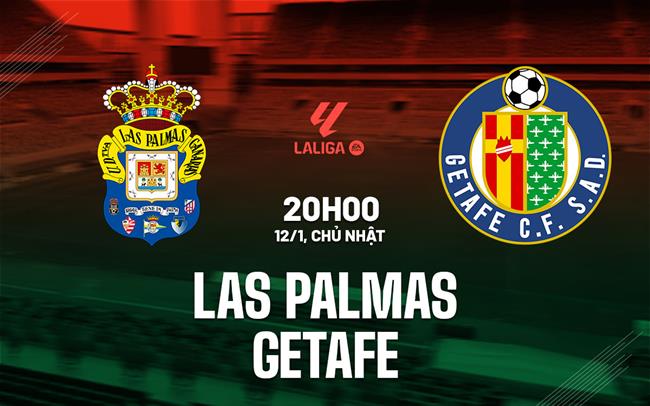 Nhận định bóng đá Las Palmas vs Getafe 20h00 ngày 12/1 (La Liga 2024/25)