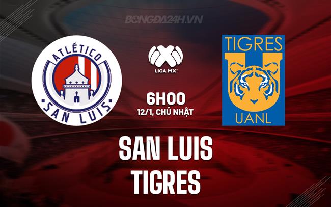Nhận định bóng đá San Luis vs Tigres 6h00 ngày 12/1 (VĐQG Mexico 2024/25)