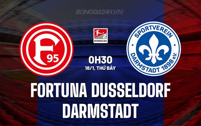 Nhận định Dusseldorf vs Darmstadt 0h30 ngày 18/1 (Hạng 2 Đức 2024/25)