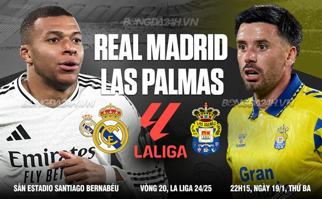 Nhận định Real Madrid vs Las Palmas (22h15 ngày 19/1): Thêm 3 điểm cho Los Blancos