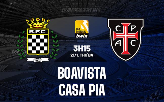Nhận định Boavista vs Casa Pia 3h15 ngày 21/1 (VĐQG Bồ Đào Nha 2024/25)