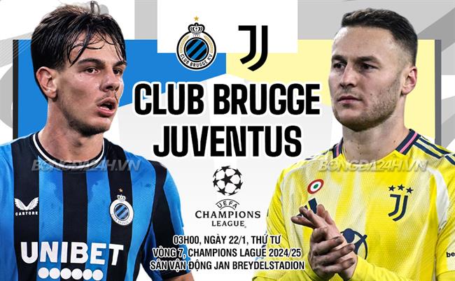 Nhận định Club Brugge vs Juventus (03h00 ngày 22/1): Nuôi mộng top 8