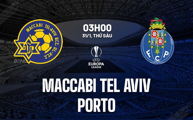 Nhân định Maccabi Tel Aviv vs Porto 3h00 ngày 31/1 (Europa League 2024/25)