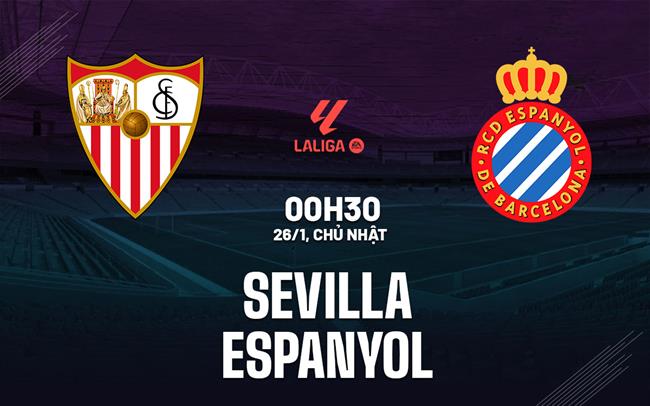 Nhận định bóng đá Sevilla vs Espanyol 0h30 ngày 26/1 (La Liga 2024/25)