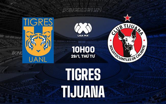 Nhận định bóng đá Tigres vs Tijuana 10h00 ngày 29/1 (VĐQG Mexico 2024/25)