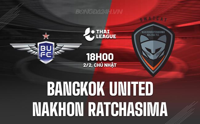 Nhận định Bangkok United vs Nakhon Ratchasima 18h00 ngày 2/2 (VĐQG Thái Lan 2024/25)