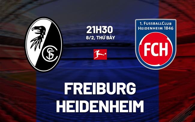 Nhận định bóng đá Freiburg vs Heidenheim 21h30 ngày 8/2 (Bundesliga 2024/25)