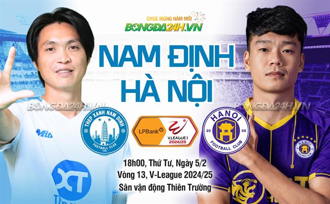 Nhận định Nam Định vs Hà Nội (18h00 ngày 5/2): Ai sẽ có lì xì đầu xuân?