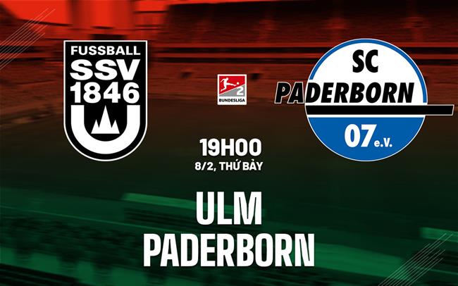 Nhận định bóng đá Ulm vs Paderborn 19h00 ngày 8/2 (Hạng 2 Đức 2024/25)