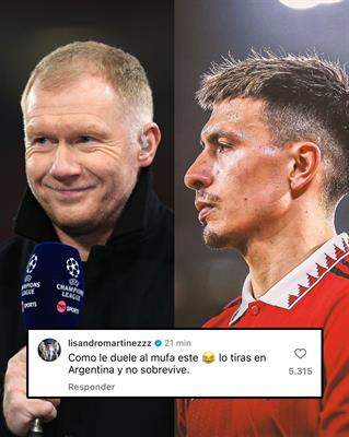 Lisandro Martinez đấu khẩu dữ dội với Paul Scholes 1 Lisandro Martinez đấu khẩu dữ dội với Paul Scholes 1
