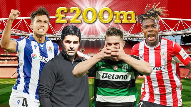 Arsenal nhắm chiêu mộ 3 tân binh với ngân sách 200 triệu bảng