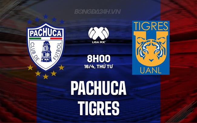 Nhận định bóng đá Pachuca vs Tigres 8h00 ngày 16/4 (VĐQG Mexico 2024/25)