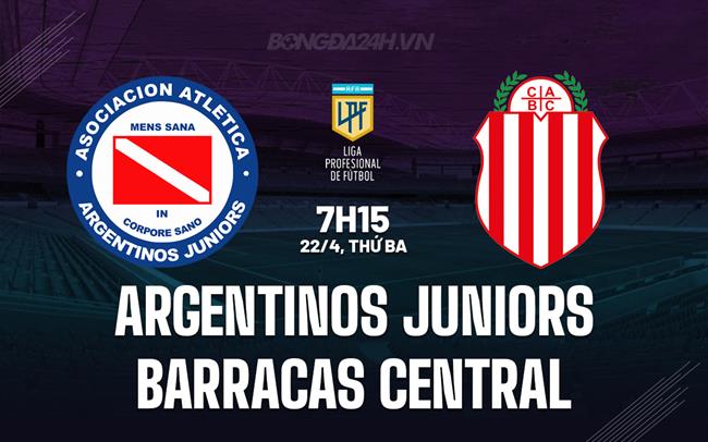 Nhận định Argentinos Juniors vs Barracas Central 7h15 ngày 22/4 (VĐQG Argentina 2025)
