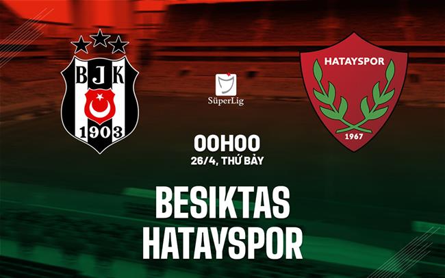 Nhận định bóng đá Besiktas vs Hatayspor 0h00 ngày 26/4 (VĐQG Thổ Nhĩ Kỳ 2024/25)