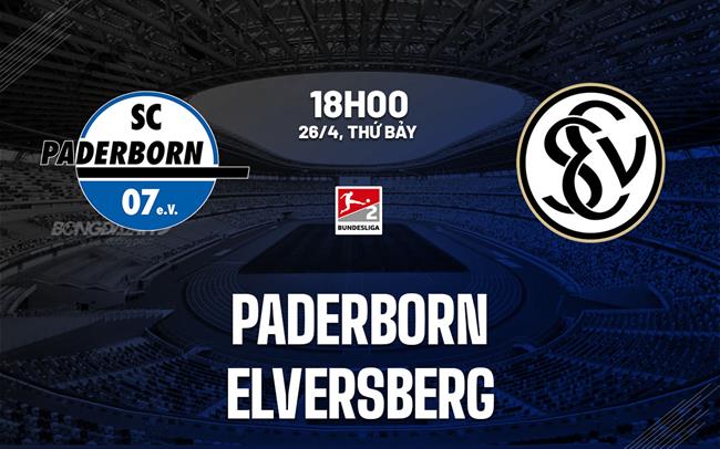 Nhận định bóng đá Paderborn vs Elversberg 18h00 ngày 26/4 (Hạng 2 Đức 2024/25)