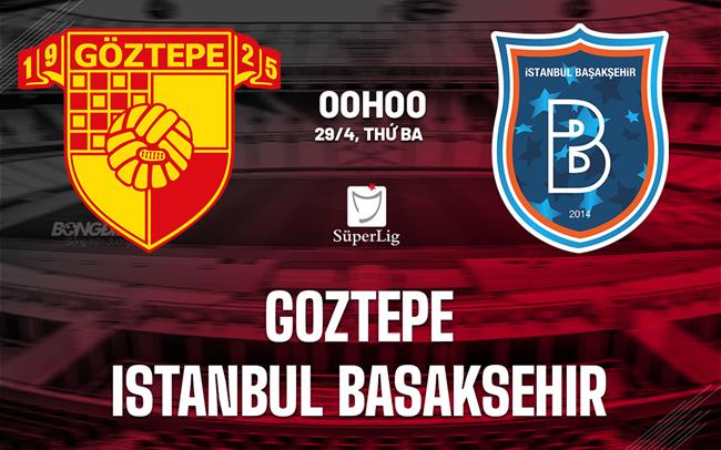 Nhận định Goztepe vs Istanbul Basaksehir 0h00 ngày 29/4 (VĐQG Thổ Nhĩ Kỳ 2024/25)