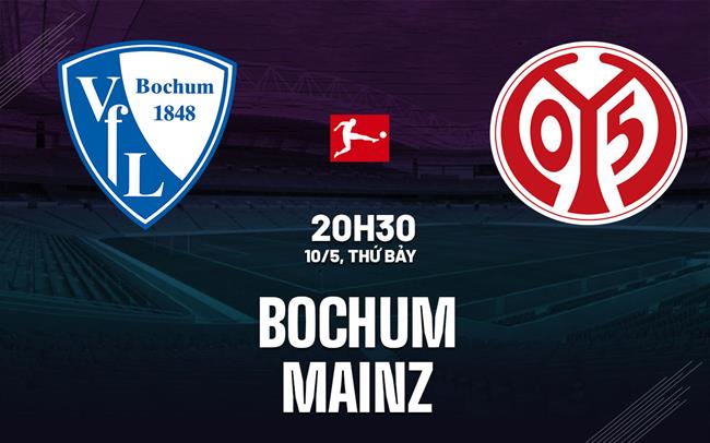 Nhận định bóng đá Bochum vs Mainz 20h30 ngày 10/5 (Bundesliga 2024/25)