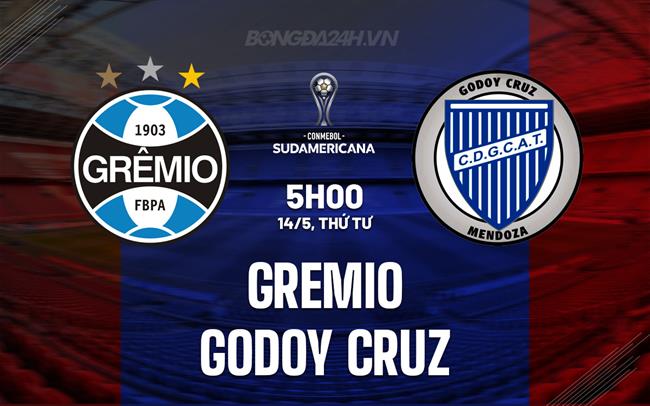 Nhận định Gremio vs Godoy Cruz 5h00 ngày 14/5 (Copa Sudamericana 2025)