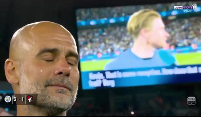 Pep Guardiola rơi nước mắt khi Kevin De Bruyne nói lời chia tay Man City
