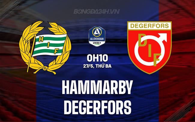 Nhận định bóng đá Hammarby vs Degerfors 0h10 ngày 27/5 (VĐQG Thụy Điển 2025)