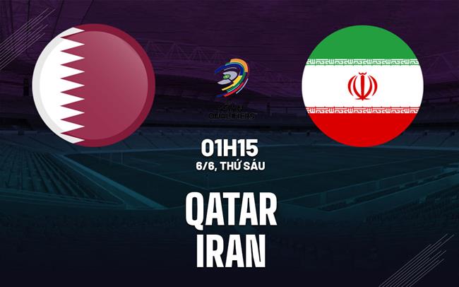 Nhận định bóng đá Qatar vs Iran 1h15 ngày 15/6 (Vòng loại World Cup 2026)
