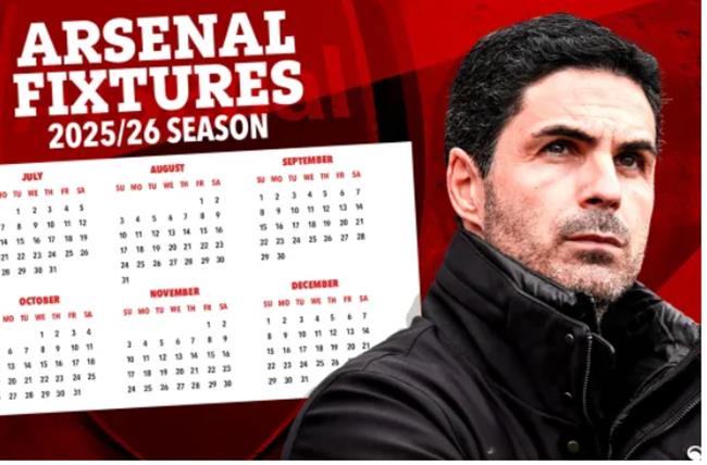 Lịch thi đấu của Arsenal ở Ngoại hạng Anh 2025/26: Khởi đầu khó khăn