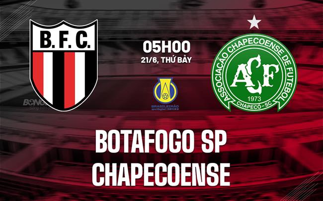 Nhận định bóng đá Botafogo SP vs Chapecoense 5h00 ngày 21/6 (Hạng 2 Brazil 2025)