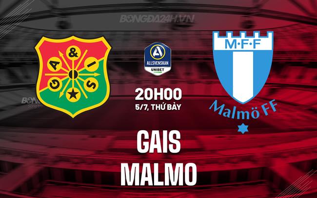 Nhận định - dự đoán GAIS vs Malmo 20h00 ngày 5/7 (VĐQG Thụy Điển 2025)
