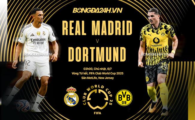 Nhận định Real Madrid vs Dortmund (03h00 ngày 6/7): Chờ bản lĩnh "Kền kền trắng"