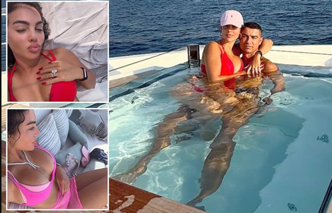 Georgina Rodriguez khoe nhẫn kim cương trong kỳ nghỉ cùng Ronaldo