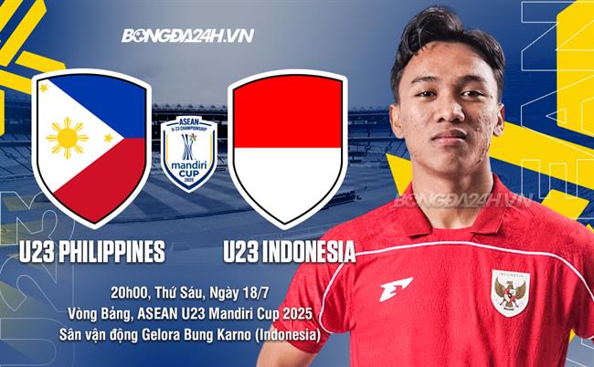 Nhận định U23 Philippines vs U23 Indonesia (20h00 ngày 18/7): Thử thách bản lĩnh chủ nhà