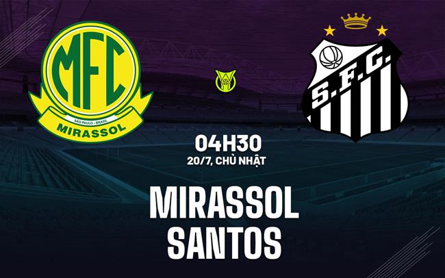 Nhận định bóng đá Mirassol vs Santos 4h30 ngày 20/7 (VĐQG Brazil 2025)