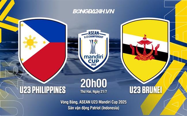 Nhận định U23 Philippines vs U23 Brunei (20h00 ngày 21/7): Thắng để hi vọng 