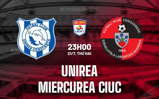 Nhận định Unirea vs Miercurea Ciuc 23h00 ngày 21/7 (VĐQG Romania 2025/26)