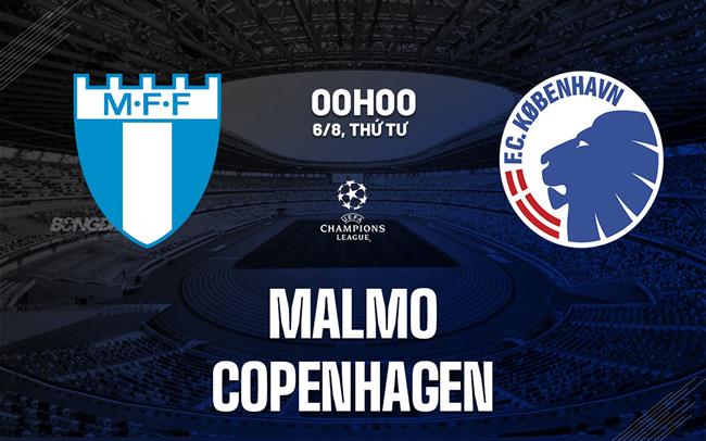 Nhận định bóng đá Malmo vs Copenhagen 0h00 ngày 6/8 (Champions League 2025/26)