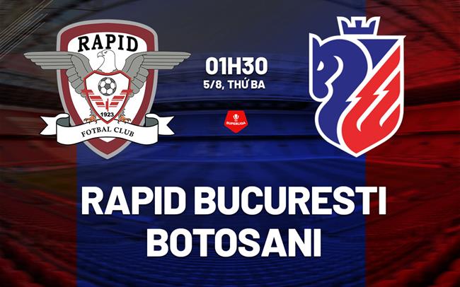 Nhận định Rapid Bucuresti vs Botosani 1h30 ngày 5/8 (VĐQG Romania 2025/26)
