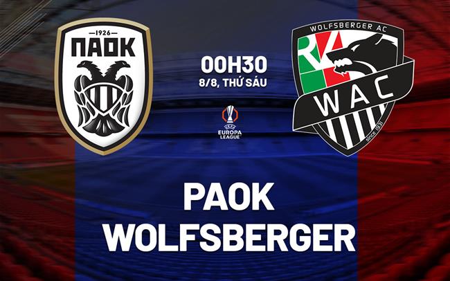 Nhận định PAOK Thessaloniki vs Wolfsberger 0h30 ngày 8/8 (Europa League 2025/26)