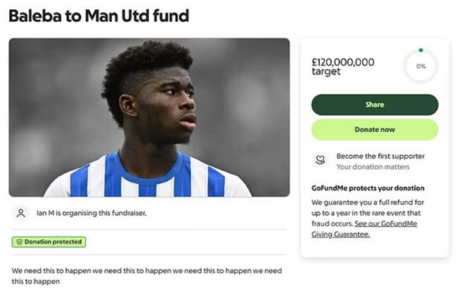 CĐV Man United kêu gọi quyên góp tiền chiêu mộ Carlos Baleba 1 CĐV Man United kêu gọi quyên góp tiền chiêu mộ Carlos Baleba 1