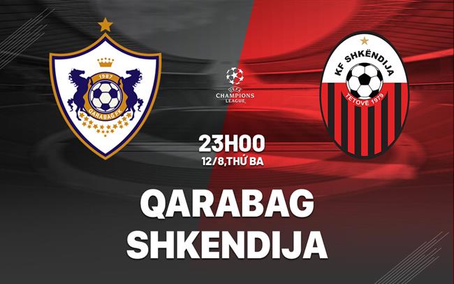 Nhận định bóng đá Qarabag vs Shkendija 23h00 ngày 12/8 (Champions League 2025/26)