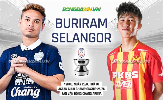 Nhận định Buriram vs Selangor (19h00 ngày 20/8): Không khó cho chủ nhà