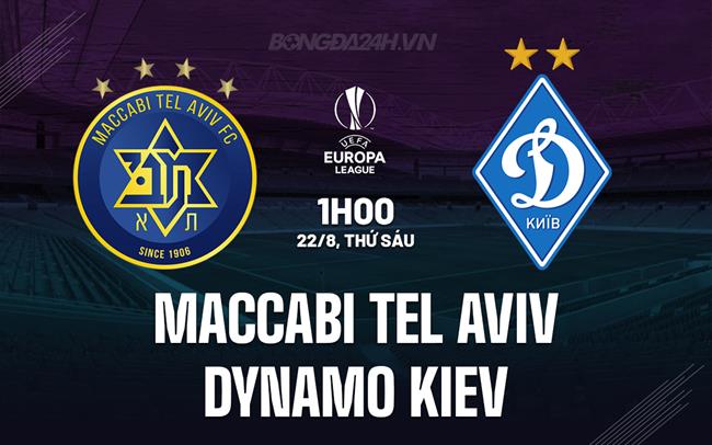 Nhận định Maccabi Tel Aviv vs Dynamo Kiev 1h00 ngày 22/8 (Europa League 2025/26)