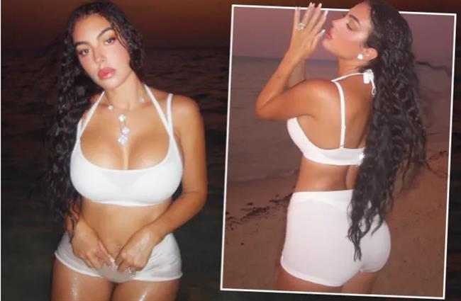 Georgina Rodriguez gây ấn tượng với bộ trang phục xuyên thấu 